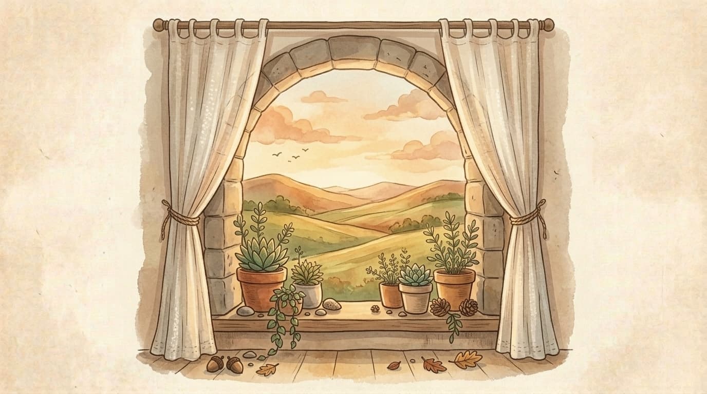 Illustration fenêtre ouverte sur un paysage, article « Comment rédiger des objectifs pédagogiques clairs (avec exemples par cycle) »