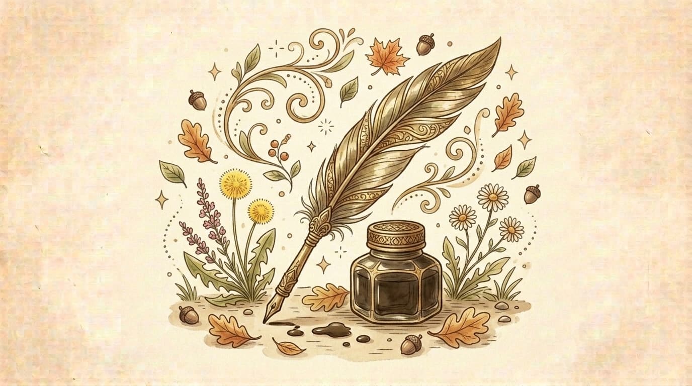 Illustration plume et encre, article « Comment préparer un cours de français structuré (cycle 2 & 3) »