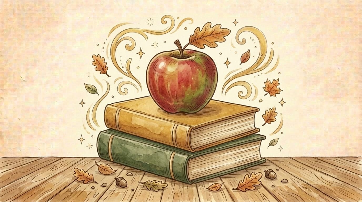 Illustration pomme et livres, article « Teetsh : prix 2026, avis, code promo et alternatives »