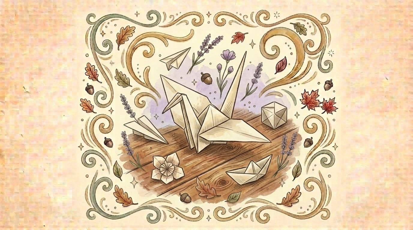Illustration origami en papier, article « Rentrée CE1-CE2 : organiser le premier mois (et le cours double) »