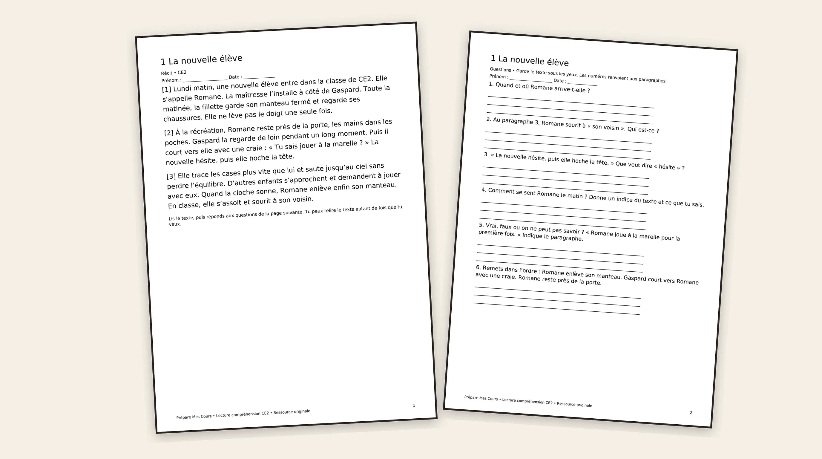 Lecture compréhension CE2 : textes, questions et corrigés
