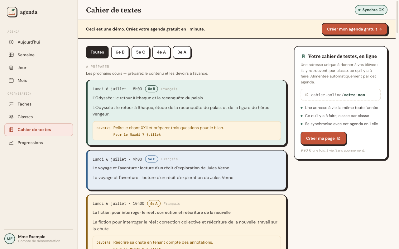 Cahier de textes en ligne : quels outils choisir en 2026
